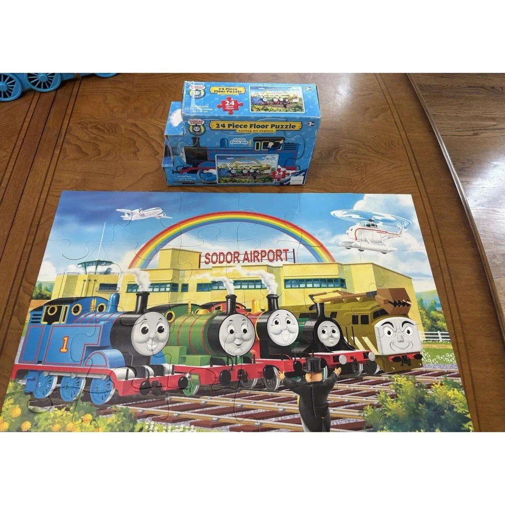 2005 Thomas And Friends Calling All Engines Sodor  Airport Floor Puzzle 24 Pc